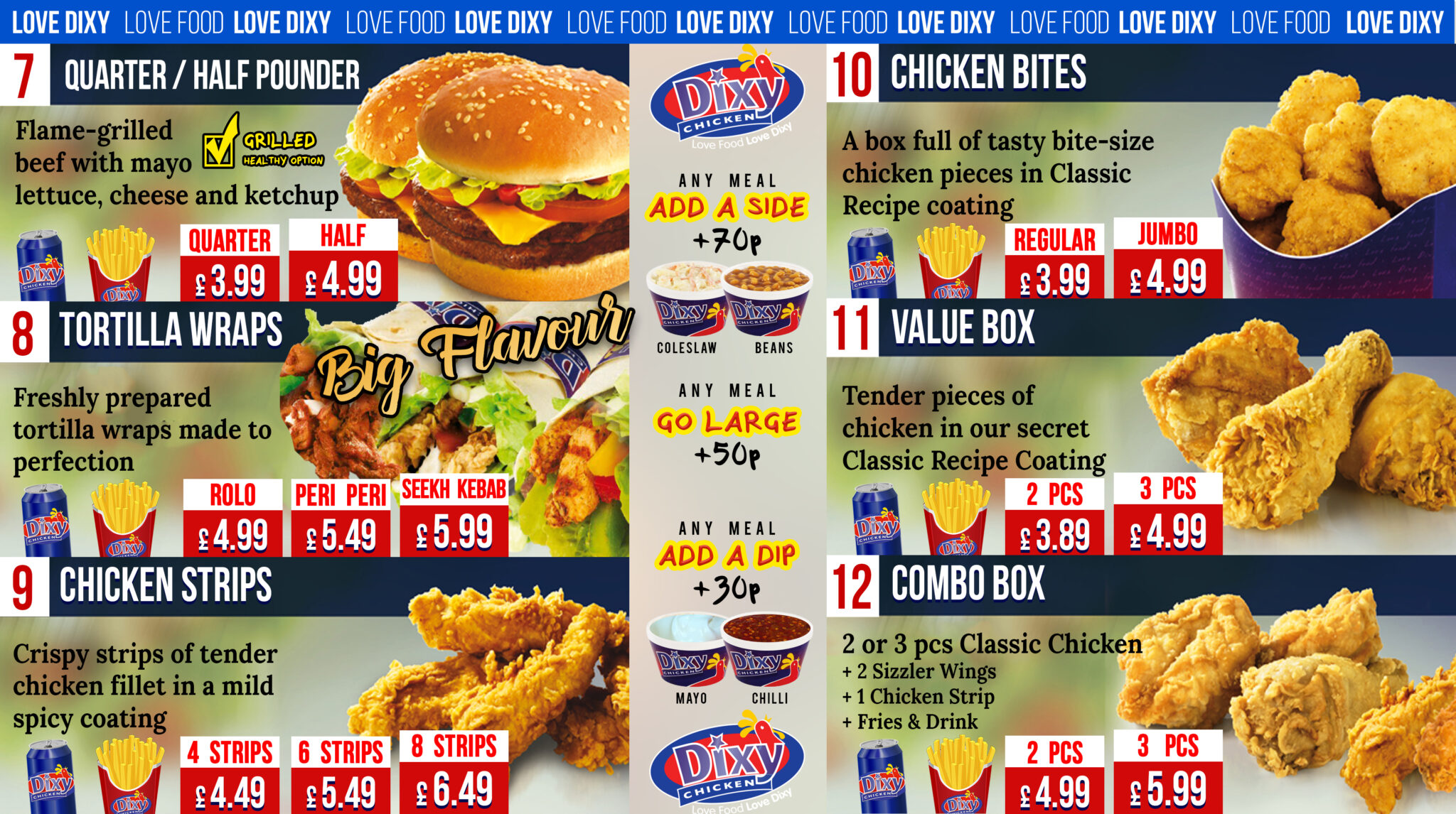 Menu Dixy Chicken